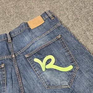 Rocawear Shorts Mens 40 Blue Baggy Bermuda Embroidered R Logo Y2K Streetwear